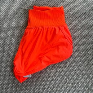 Bright Orange Free People Movement Shorts
